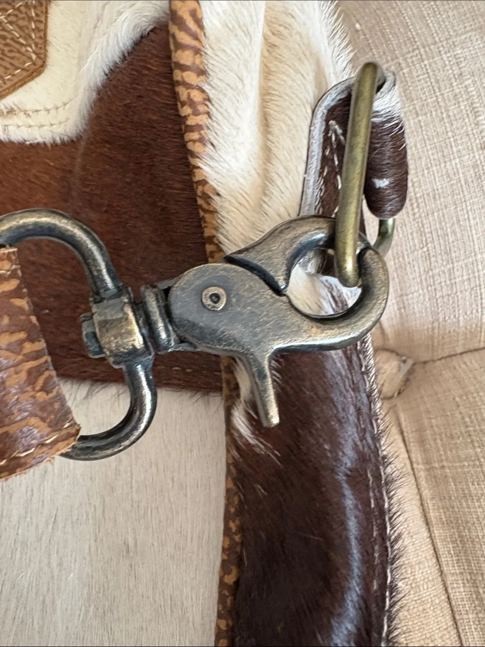 Myra Bag Leather and Hair Calf Messenger / Laptop Bag